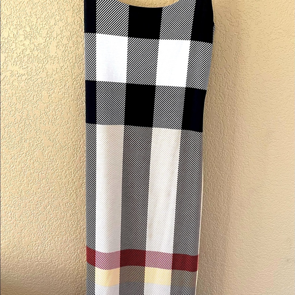 Burbery Inspo Midi Dress